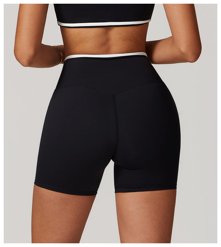 Lunith High-Waisted Cross-Waistband Shorts