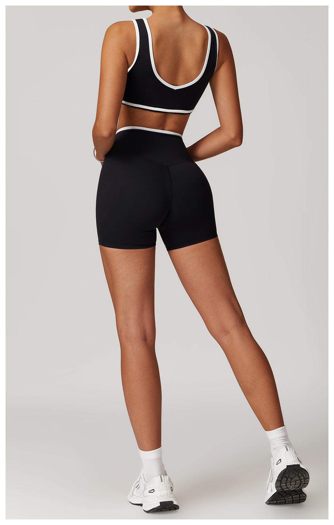 Lunith High-Waisted Cross-Waistband Shorts