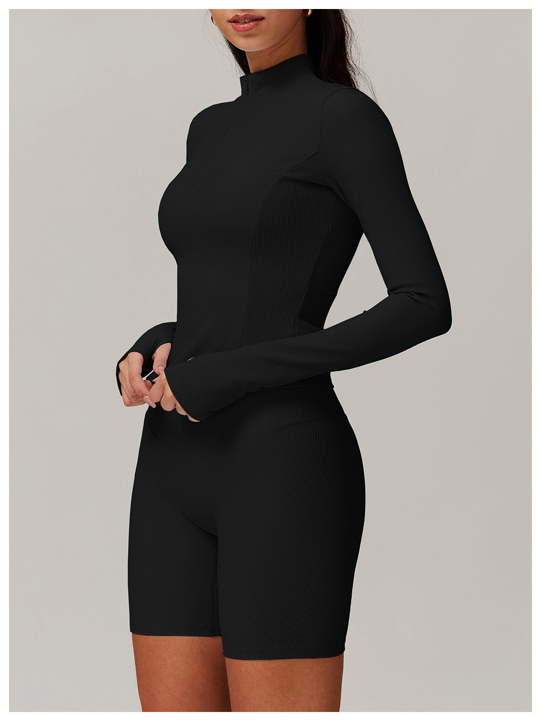 Seraphine Long-Sleeve Half-Zip Top