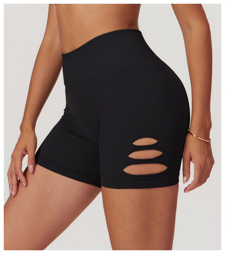 Solyn High-Waisted Ribbed Shorts