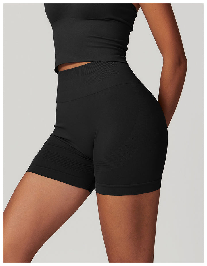 Tindra High-Waisted Ribbed Shorts