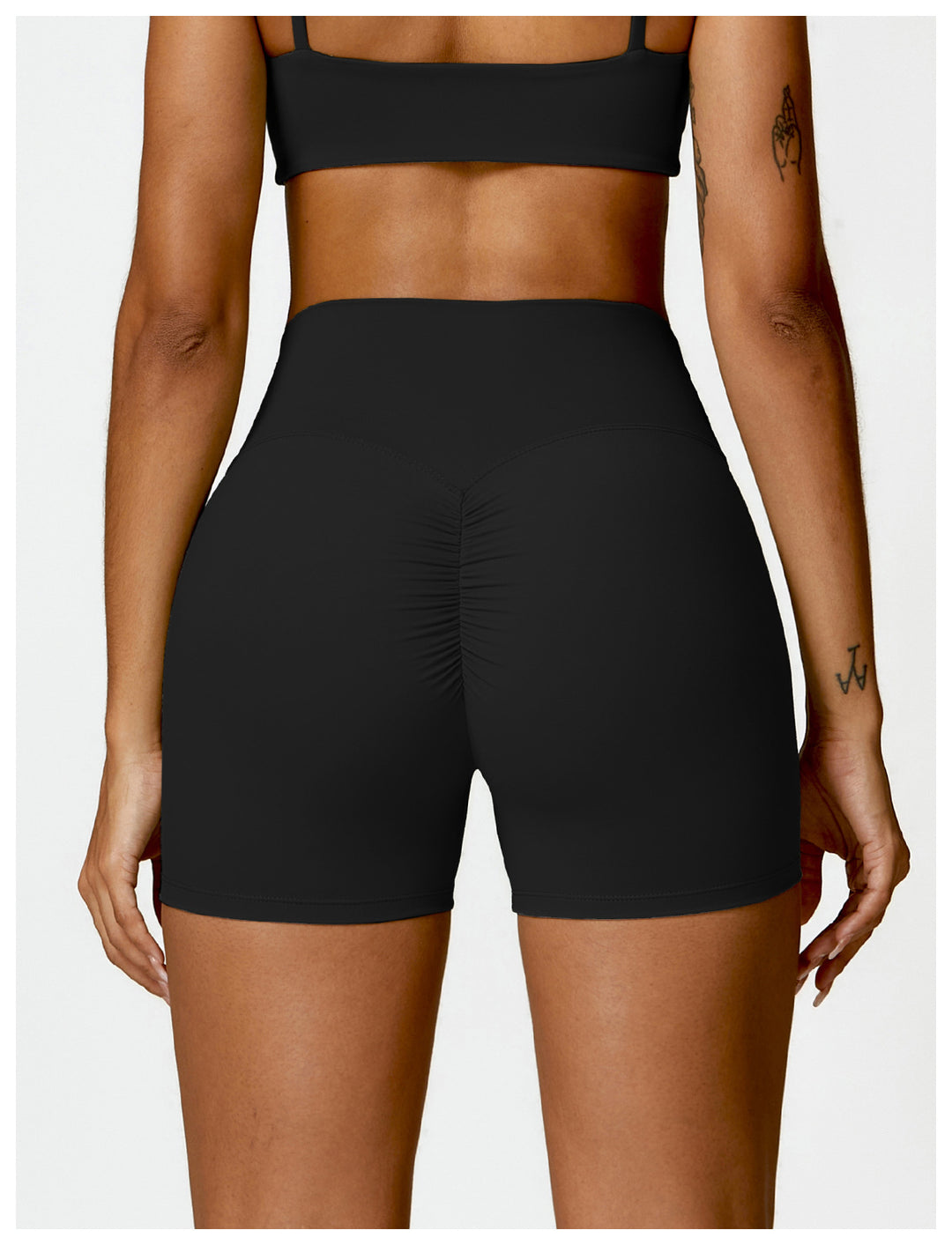 Everestine High-Waisted Ruched Shorts