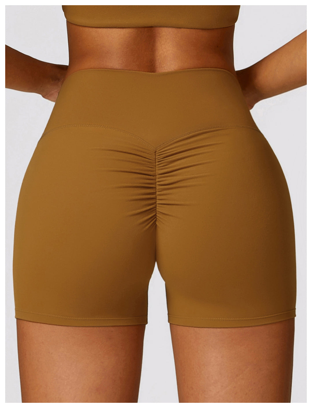 Everestine High-Waisted Ruched Shorts