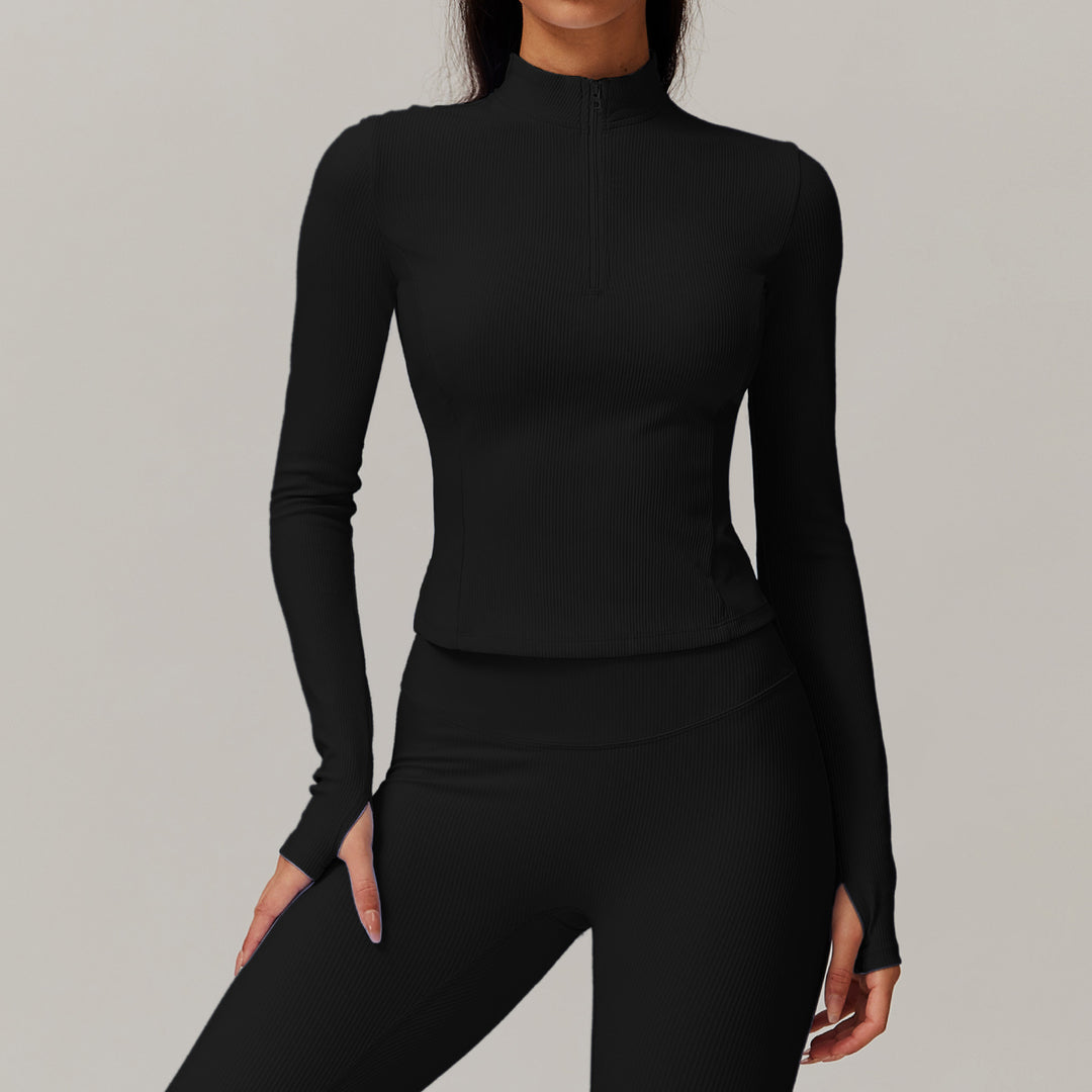 Seraphine Long-Sleeve Half-Zip Top