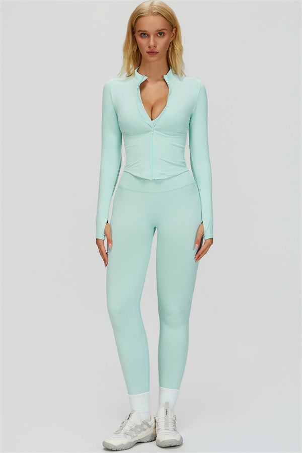 The Lagoon Jacket Sports Bra Leggings 3-Piece Set