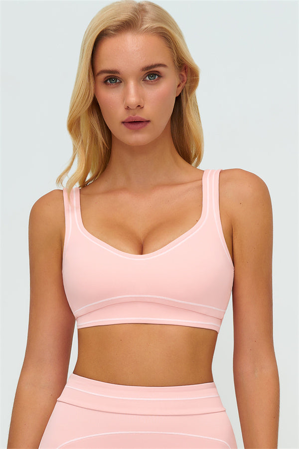 The Amara Sports Bra — Pink