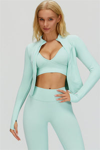 The Lagoon Jacket Sports Bra Leggings 3-Piece Set
