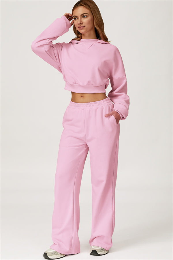 The Axis Crop Hoodie Pants 2-Piece Set
