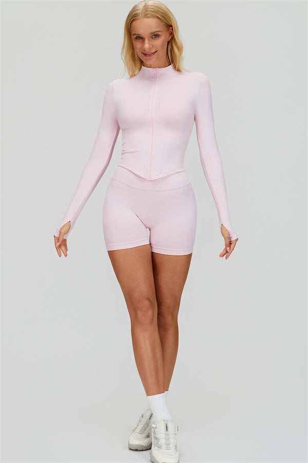 The Lagoon Jacket Sports Bra Shorts 3-Piece Set