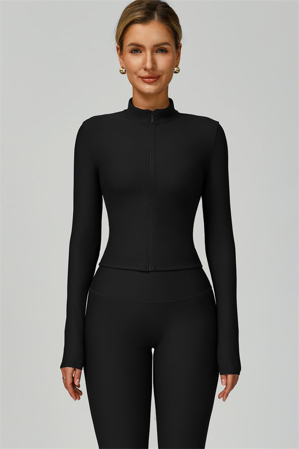 The Burst Jacket Leggings 2-Piece Set — Black