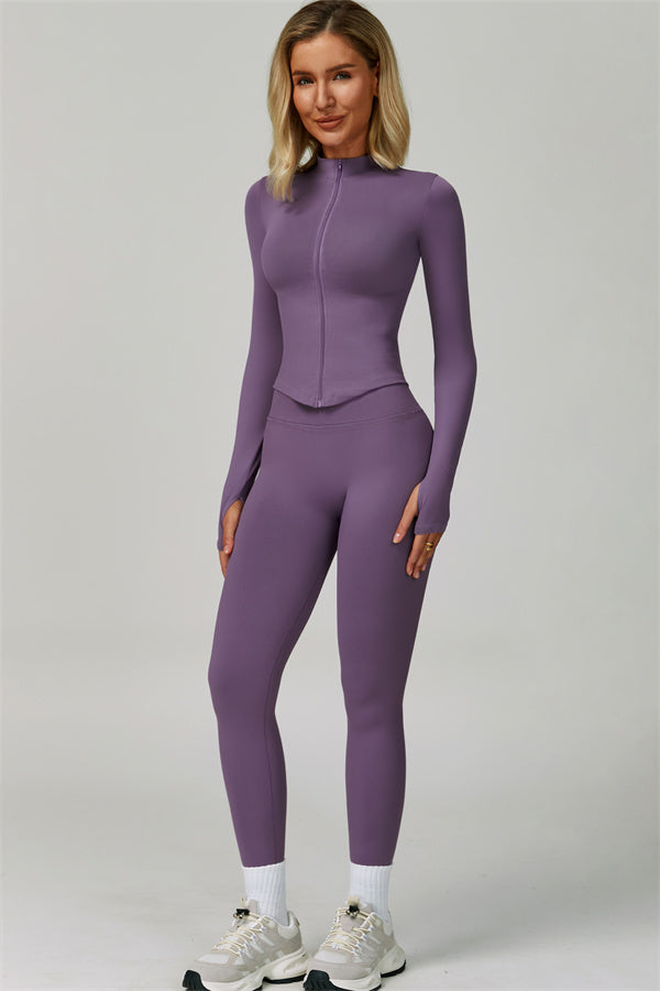 The Lagoon Jacket Sports Bra Leggings 3-Piece Set