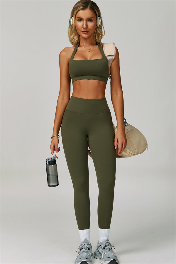The Bold Halter Sports Bra Leggings 2-Piece Set