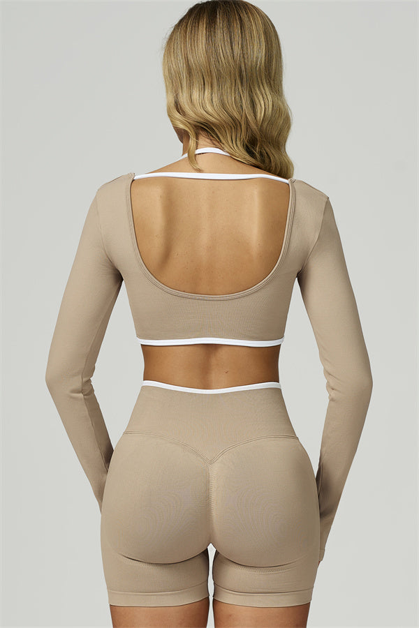 Bali Motion Trim Long Sleeve Crop Top