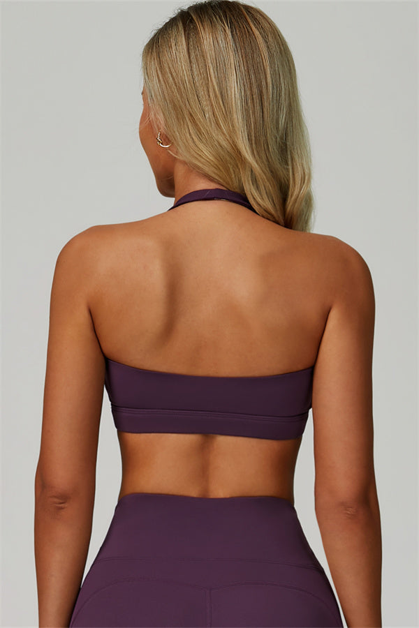 The Bold Halter Sports Bra Flared Leggings 2-Piece Set