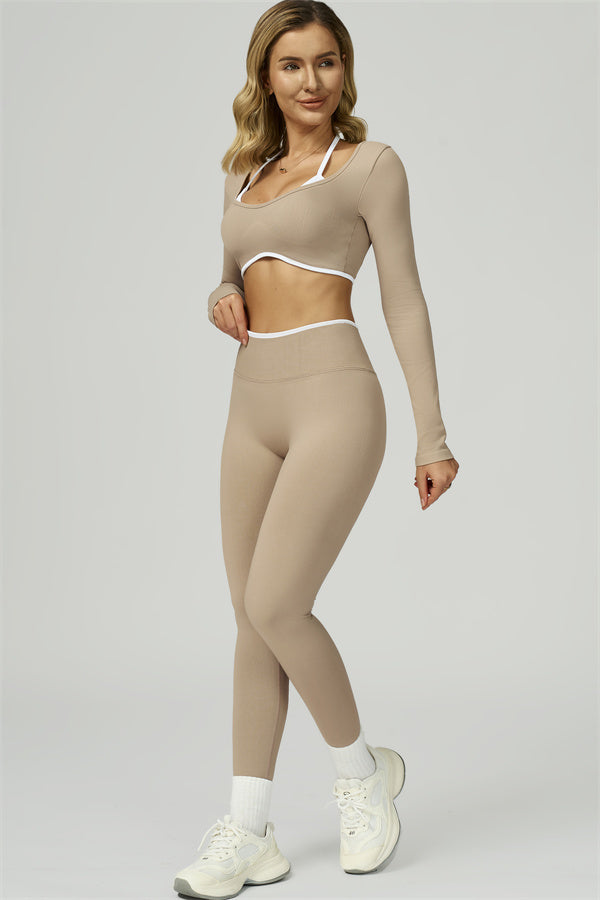 Bali Motion Trim Long Sleeve Crop Top