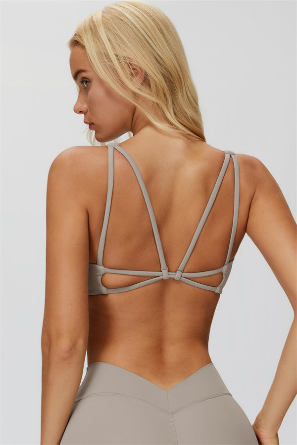 The Butterfly Sports Bra — Camel