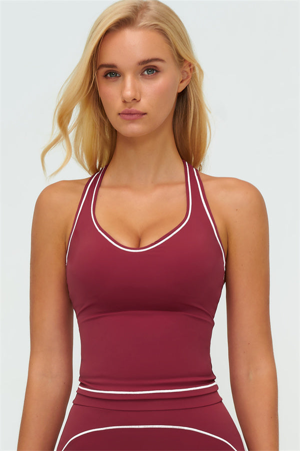 The Amara Crop Top — Burgundy