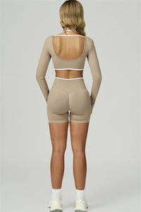 Bali Motion Trim Long Sleeve Crop Top