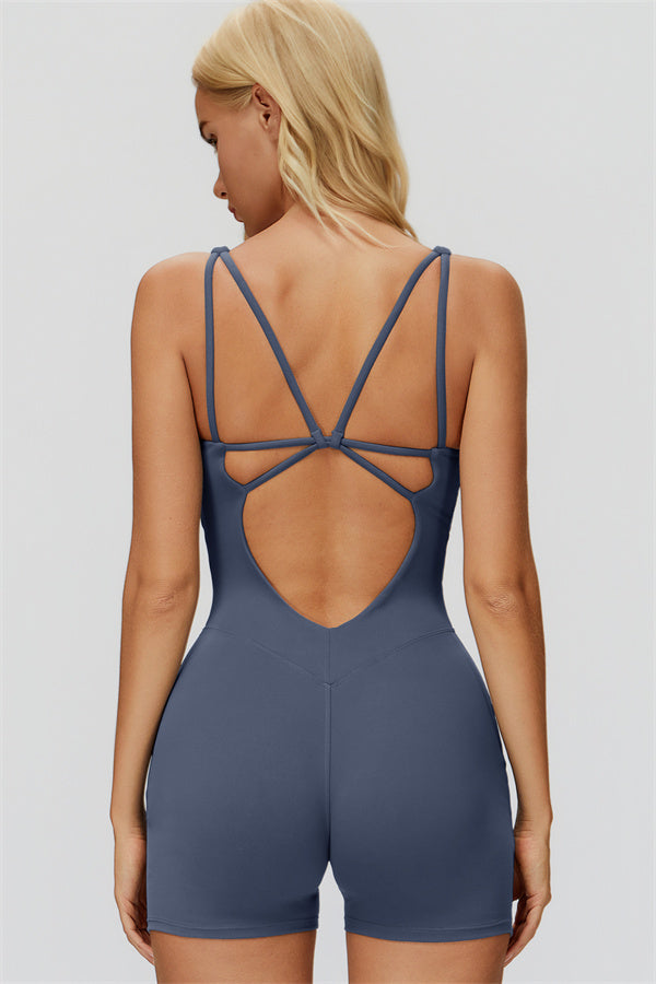The Butterfly Romper — Cobalt