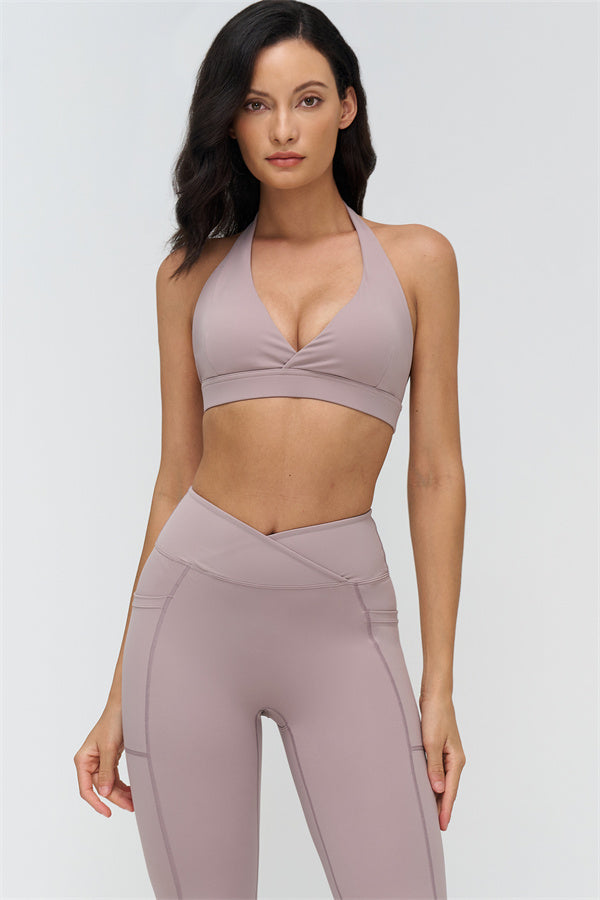 The BoldFit Sports Bra Leggings 2-Piece Set — Blossom