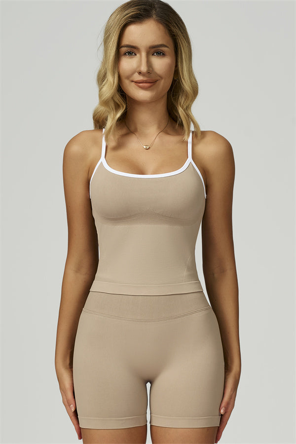 Bali Motion Trim Crop Top Shorts 2-Piece Set