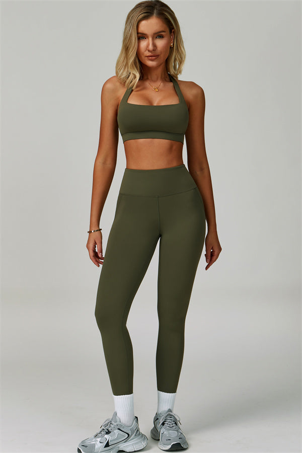 The Bold Halter Sports Bra Leggings 2-Piece Set