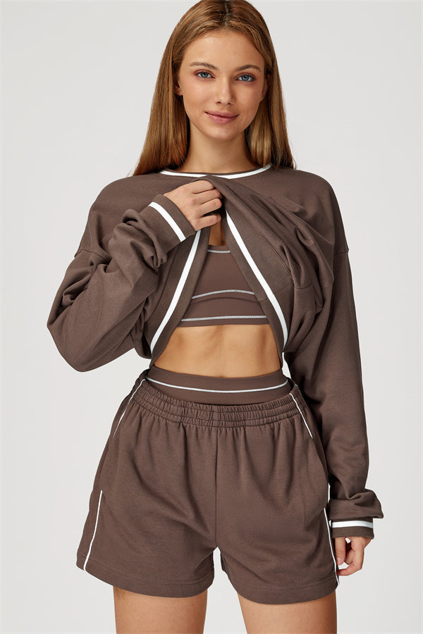 The Amara Sweatshirt Lounge Shorts 2-Piece Set