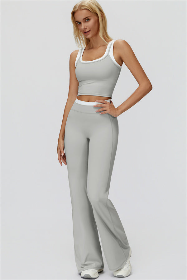 The Canyon Crop Tank Flared Leggings 2-Piece Set