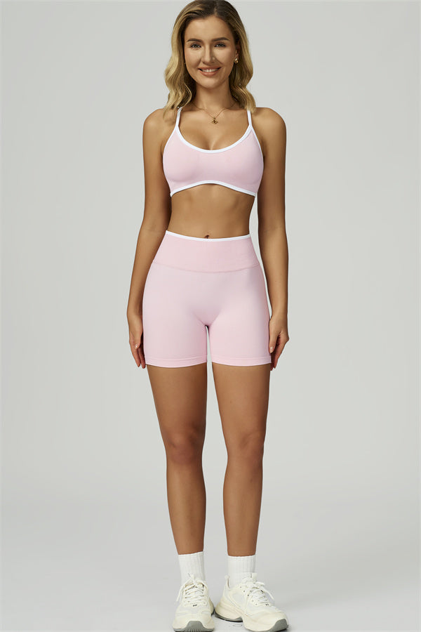Bali Motion Trim Sports Bra Shorts 2-Piece Set
