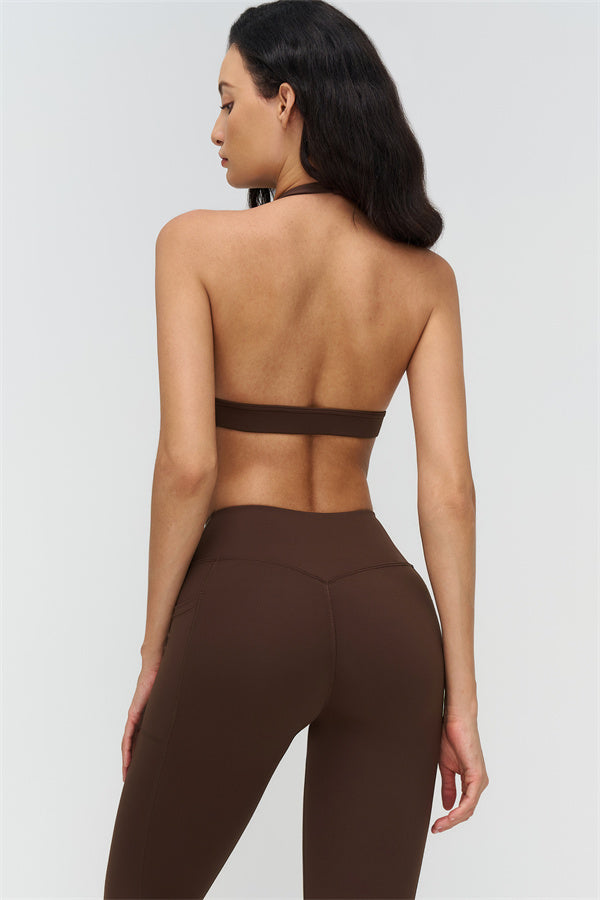 The BoldFit Sports Bra Leggings 2-Piece Set — Bistre - Image 2