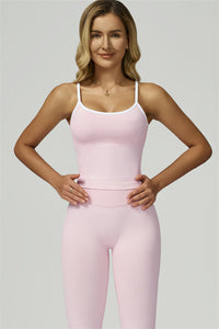 Bali Motion Trim Crop Top Leggings 2-Piece Set