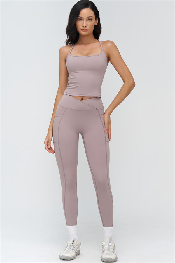 The BoldFit Crop Top Leggings 2-Piece Set