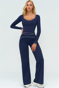 The Amara Long Sleeve T-shirt Flared Leggings 2-Piece Set