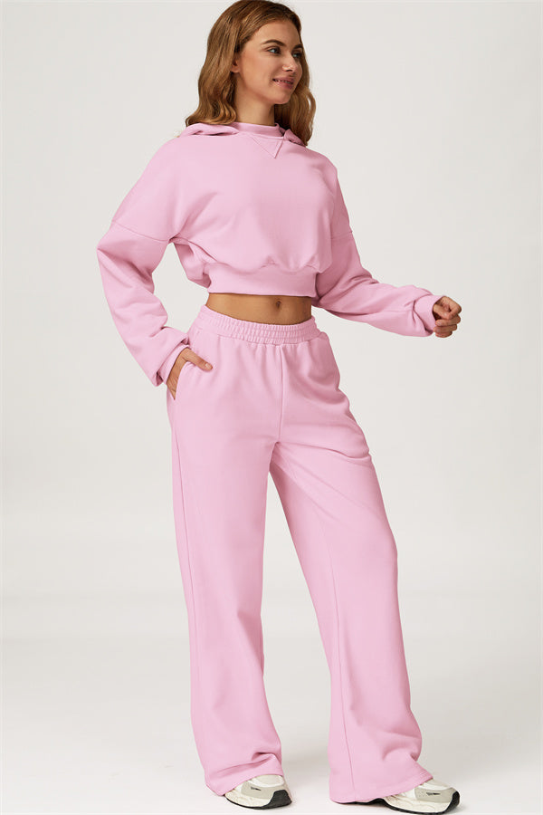 The Axis Crop Hoodie Pants 2-Piece Set
