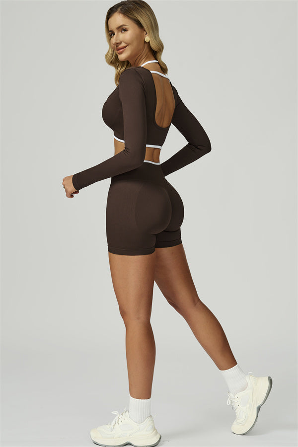 Bali Motion Trim Long Sleeve Crop Top