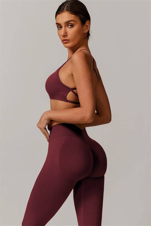 Harper Emily Leggings — Burgundy