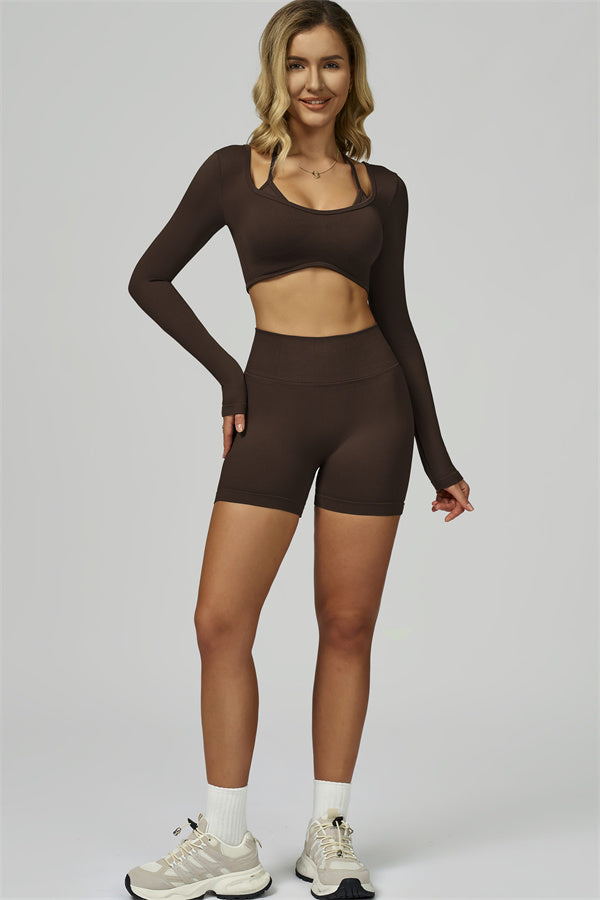 Bali Motion Long Sleeve Crop Top