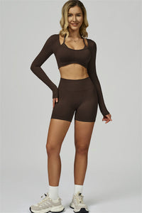 Bali Motion Long Sleeve Crop Top