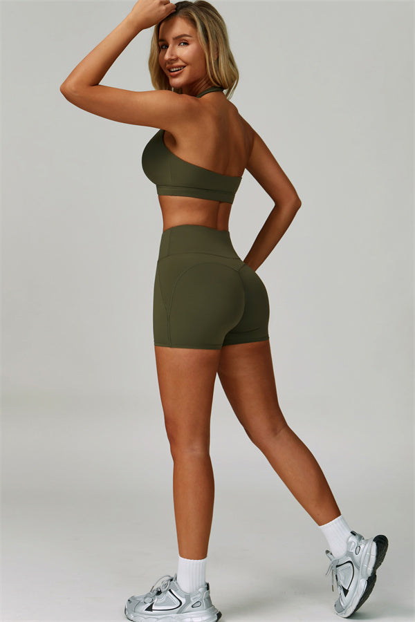 The Bold Halter Sports Bra Shorts 2-Piece Set