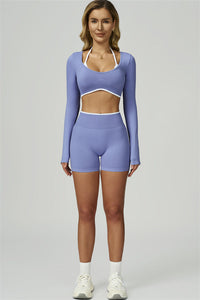 Bali Motion Trim Long Sleeve Crop Top