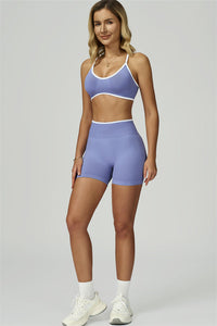 Bali Motion Trim Sports Bra Shorts 2-Piece Set