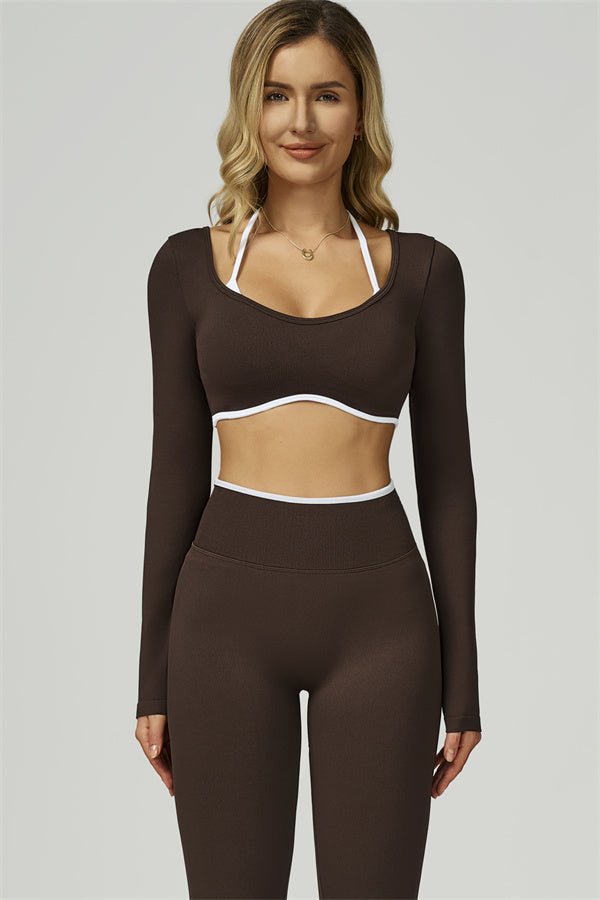 Bali Motion Trim Long Sleeve Crop Top