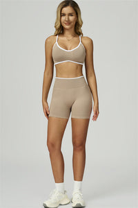 Bali Motion Trim Sports Bra Shorts 2-Piece Set