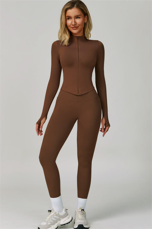 The Lagoon Jacket Sports Bra Leggings 3-Piece Set