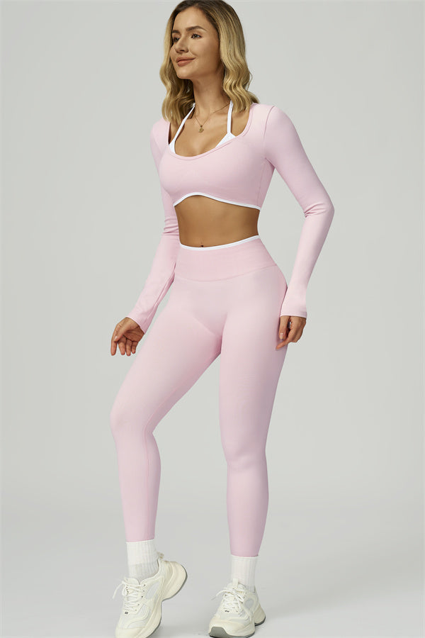 Bali Motion Trim Long Sleeve Crop Top