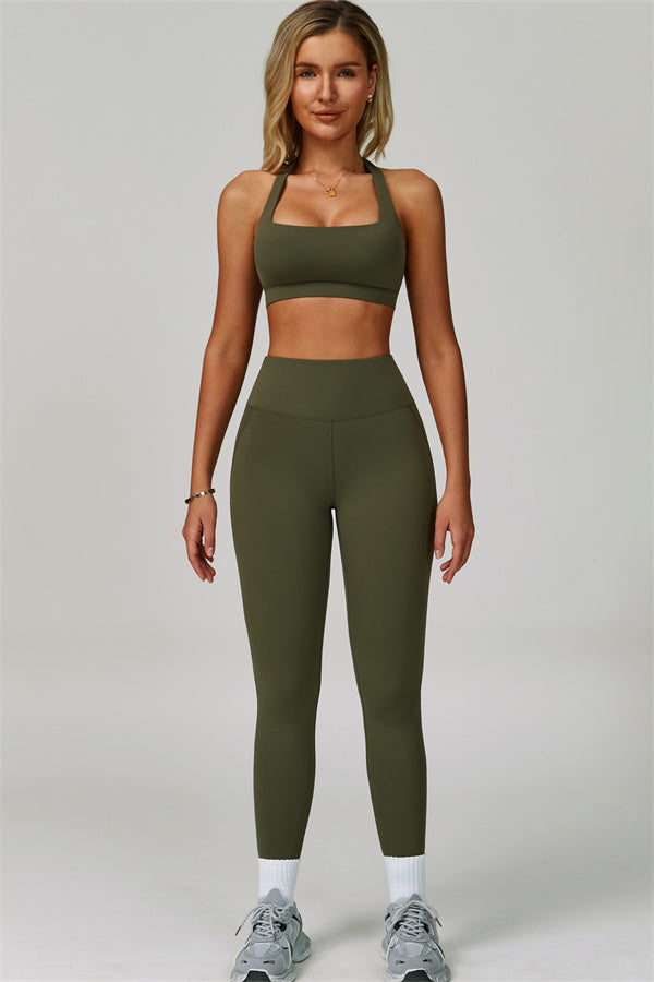 The Bold Halter Sports Bra Leggings 2-Piece Set