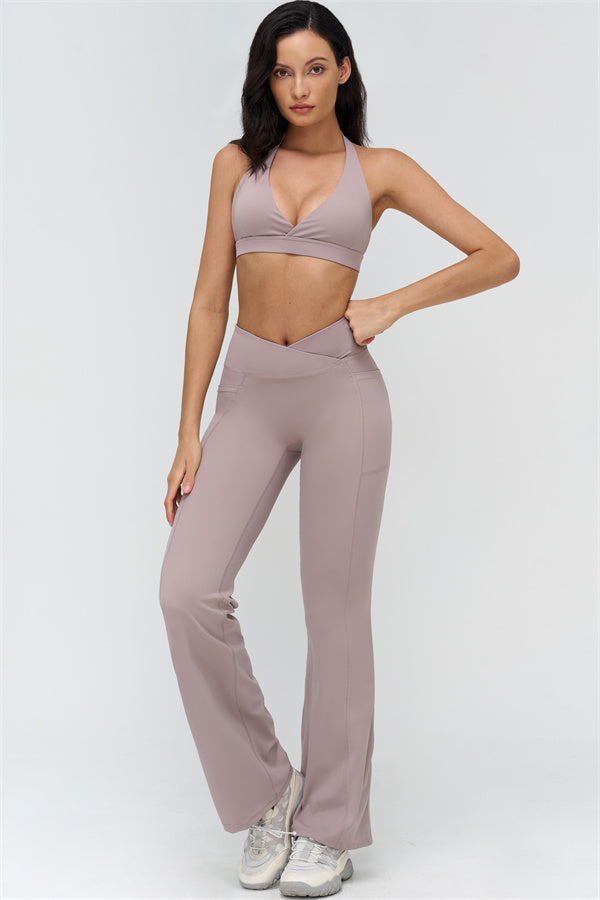 The BoldFit Sports Bra Flared Leggings 2-Piece Set