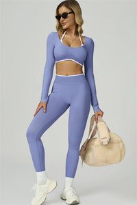 Bali Motion Trim Long Sleeve Crop Top