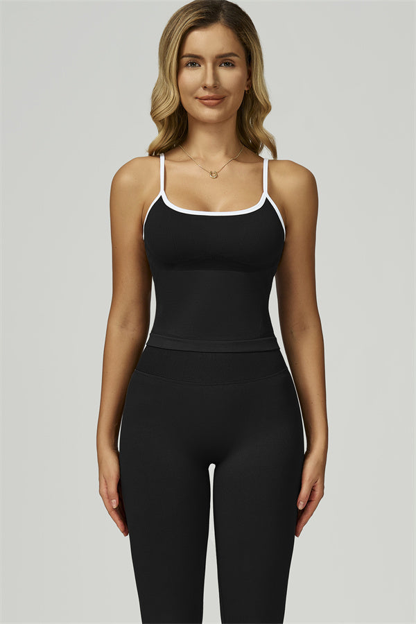 Bali Motion Trim Crop Top Leggings 2-Piece Set