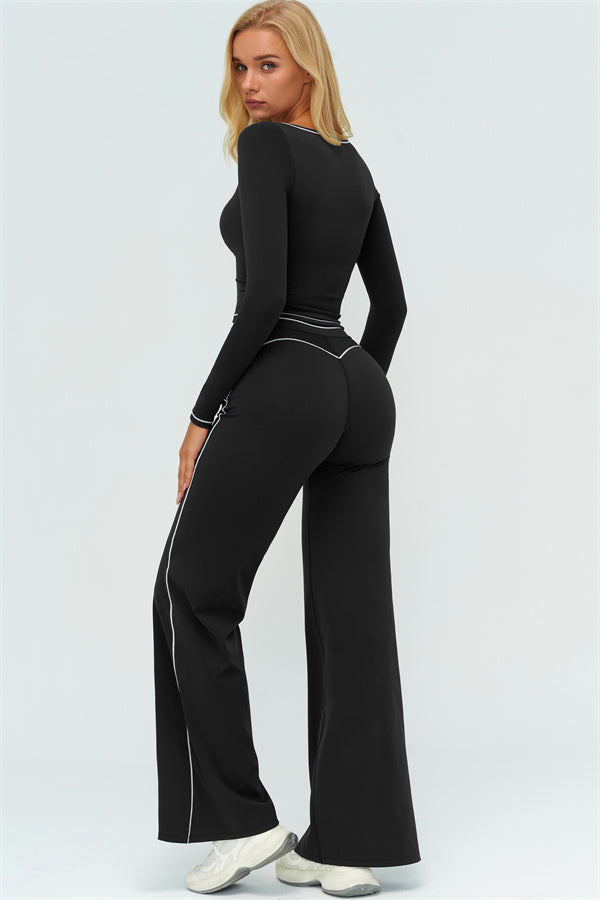 The Amara Long Sleeve T-shirt Flared Leggings 2-Piece Set